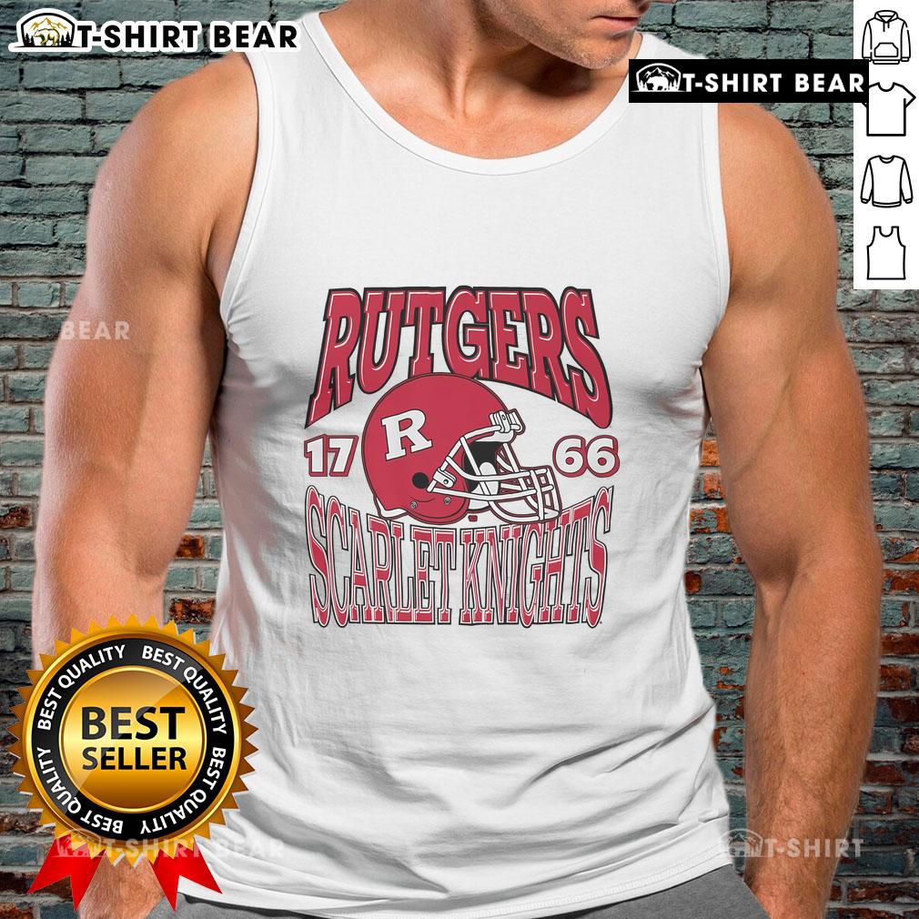 Top Rutgers Scarlet Knights Classic Team Helmet Tank Top featuring bold team colors and logo for fans and athletes.