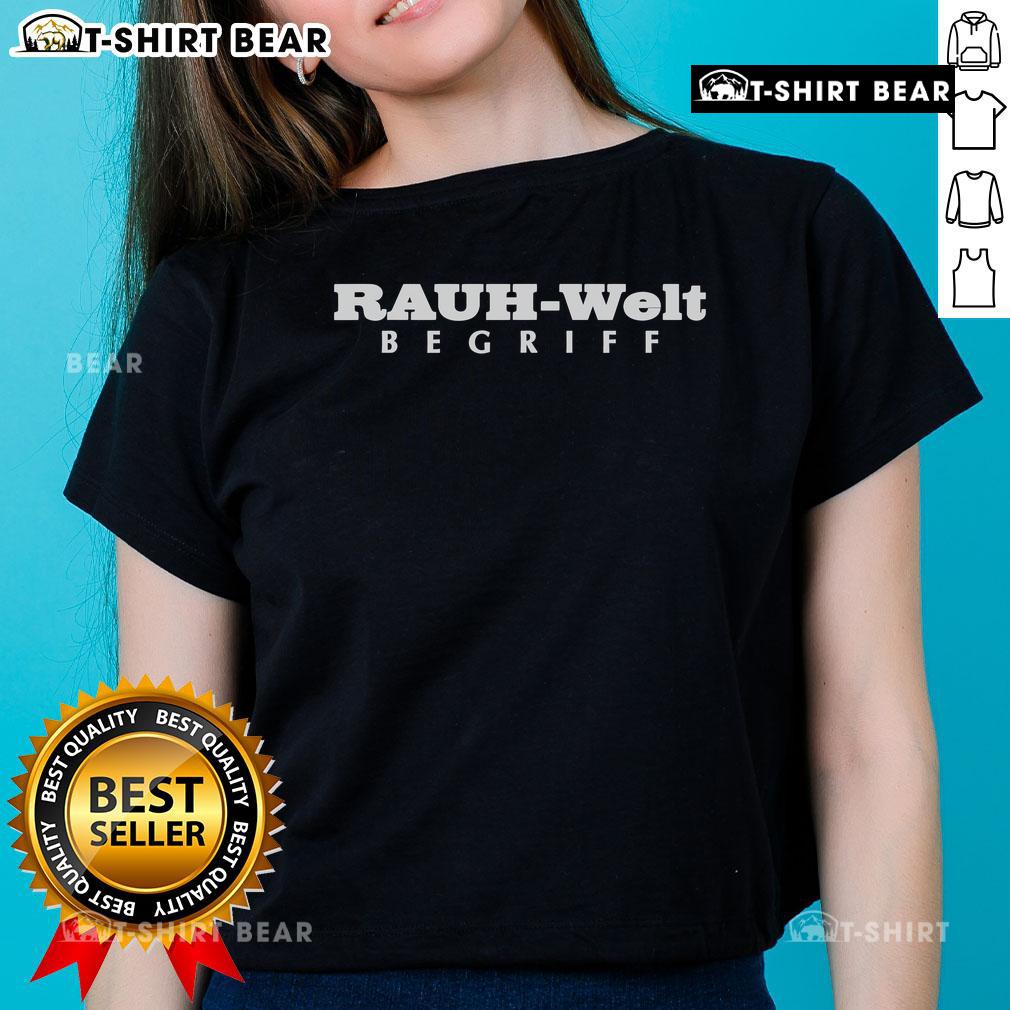 Alt Text: Top RWB Rauh Welt Begriff Ladies Tee showcasing stylish design and vibrant colors for casual wear.