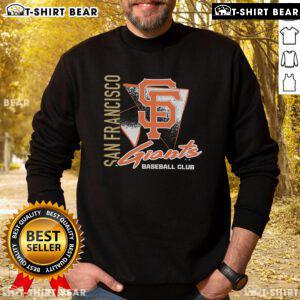 Cozy Top San Francisco Giants Side Arm Baseball Club sweatshirt featuring team logo and vibrant colors for fans.