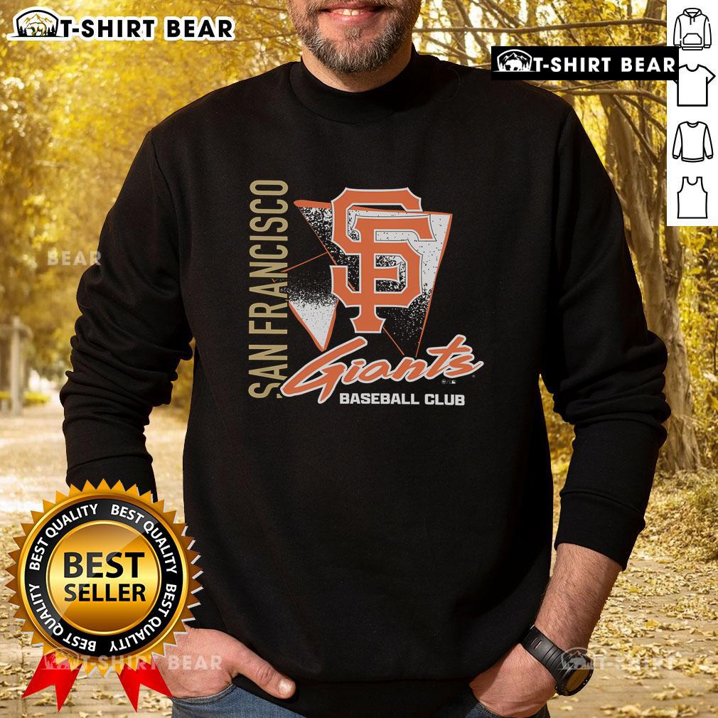 Cozy Top San Francisco Giants Side Arm Baseball Club sweatshirt featuring team logo and vibrant colors for fans.