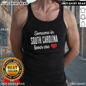 Stylish 'Someone In South Carolina Loves Me' tank top design, perfect for showcasing state pride and summer fashion.