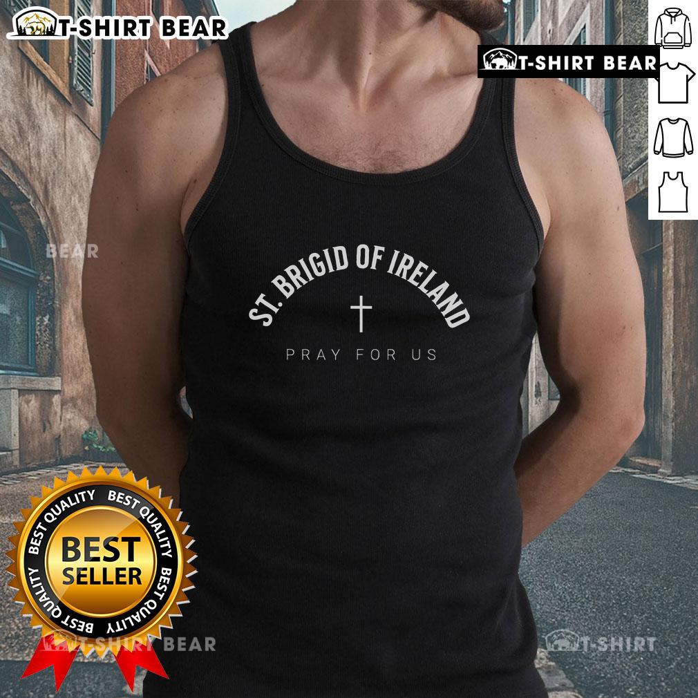 Top St. Brigid of Ireland Catholic Christian saint tank top featuring a vibrant design honoring the beloved saint.