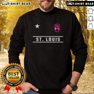 Stylish top St. Louis Missouri Fleur de Lis badge sweatshirt, perfect for showcasing local pride and fashion.