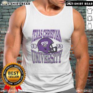 Top TCU Horned Frogs Classic Team Helmet Tank Top featuring vibrant team colors and logo for fans and athletes.
