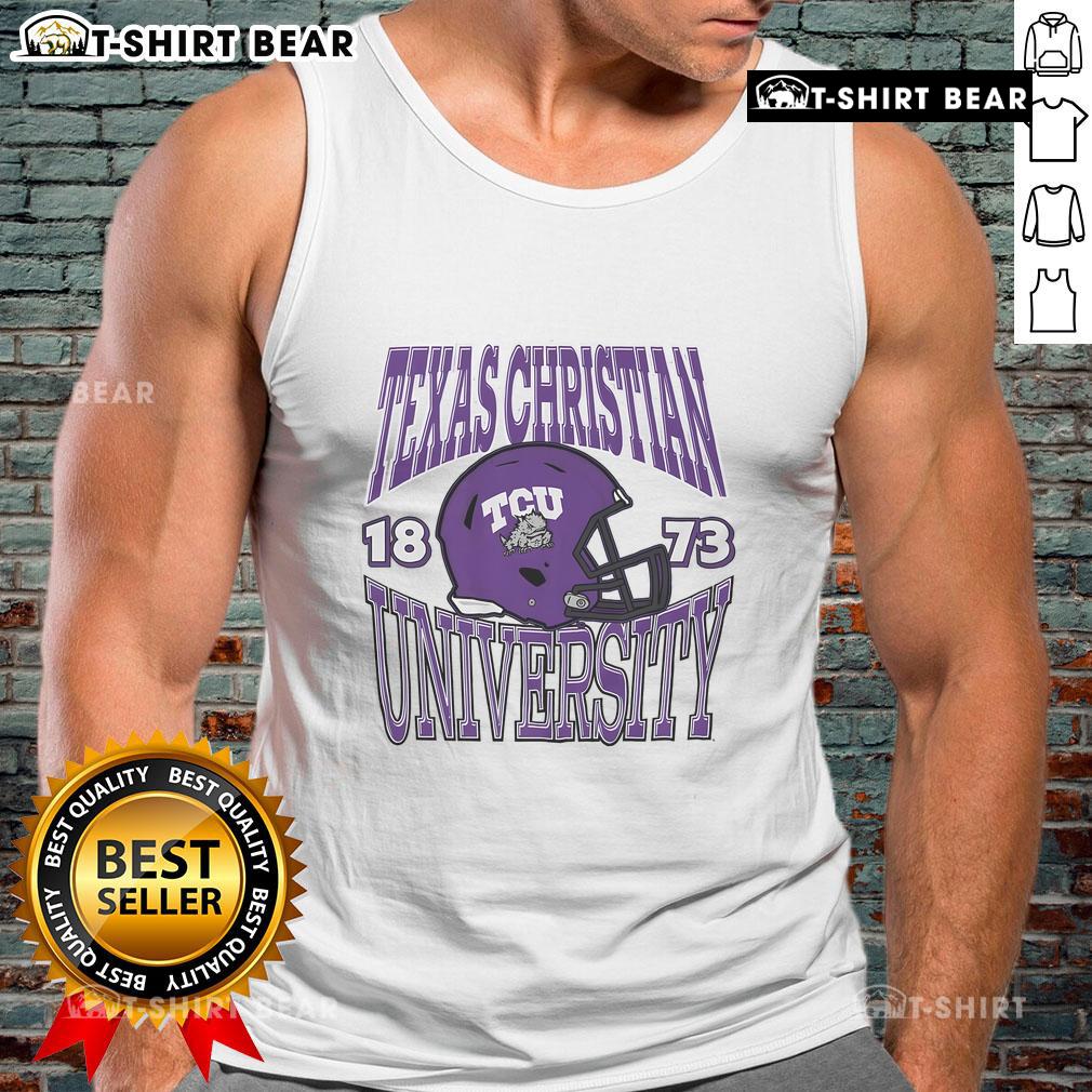 Top TCU Horned Frogs Classic Team Helmet Tank Top featuring vibrant team colors and logo for fans and athletes.