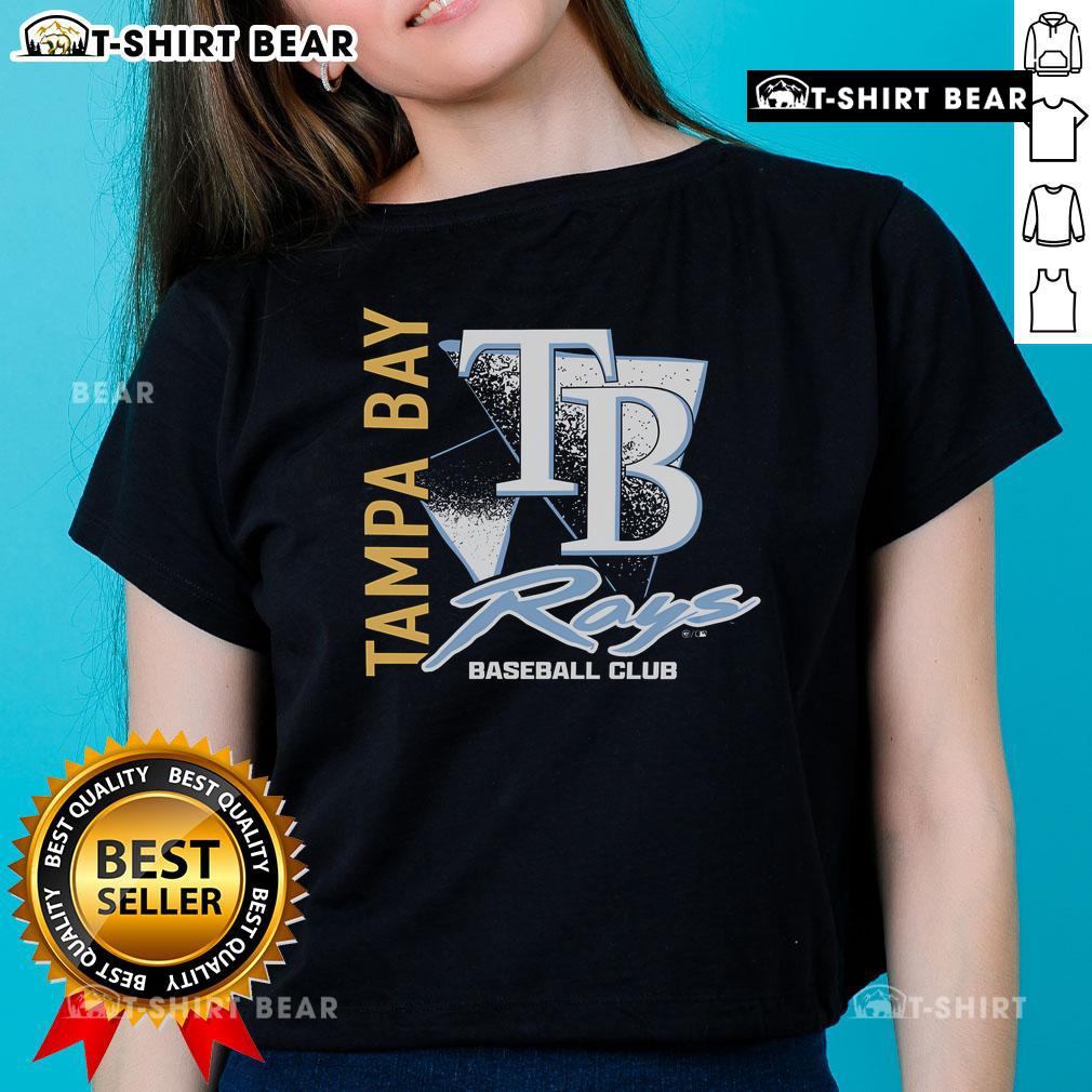Top Tampa Bay Rays Side Arm Baseball Club Ladies Tee featuring vibrant team colors and stylish design for fans.