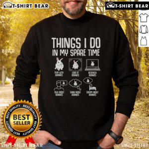 Alt Text: Cozy bunny rabbit sweatshirt featuring fun designs, perfect for leisure activities and expressing your love for pets.