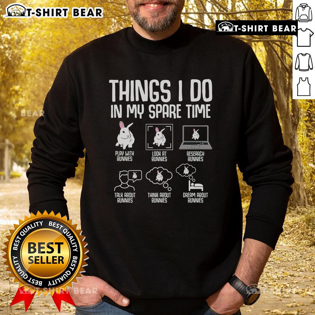 Alt Text: Cozy bunny rabbit sweatshirt featuring fun designs, perfect for leisure activities and expressing your love for pets.
