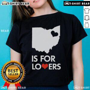 Vintage Ohio Is For Lovers ladies tee showcasing a retro design perfect for nostalgic fashion lovers.