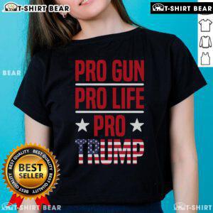 Top Trump Flag 2024 Republican Ladies Tee featuring vibrant graphics and a stylish fit for patriotic supporters.