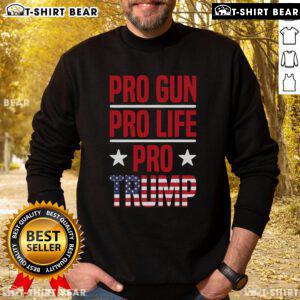 Top Trump Flag 2024 Republican sweatshirt featuring bold graphics and patriotic colors for political supporters.