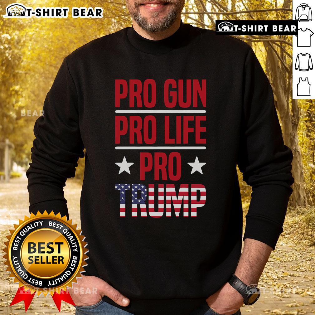 Top Trump Flag 2024 Republican sweatshirt featuring bold graphics and patriotic colors for political supporters.