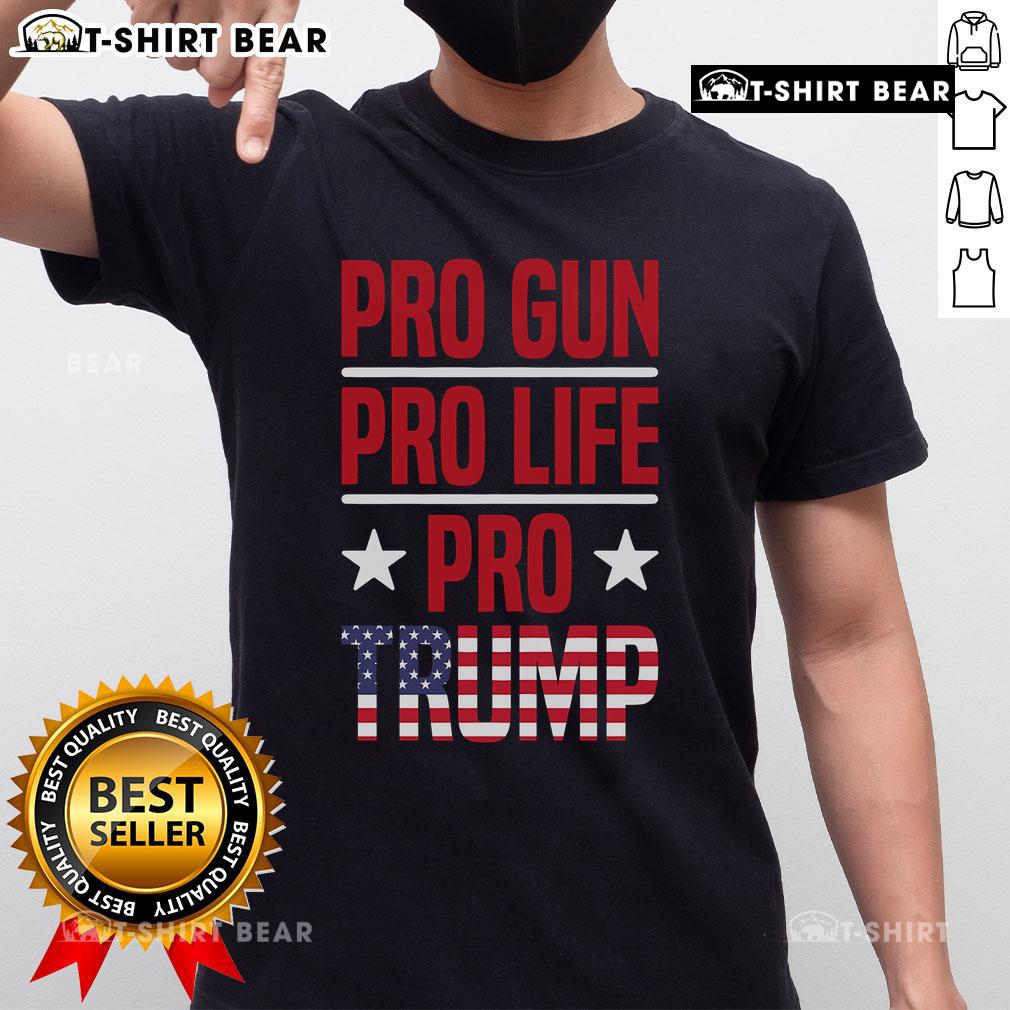 Alt Text: Top Trump Flag 2024 Republican T-Shirt featuring bold colors and patriotic design for Trump supporters.