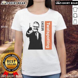 Stylish ladies tee featuring 'Top Twatspotting 4 Keir Starmer' design, perfect for political humor and casual wear.