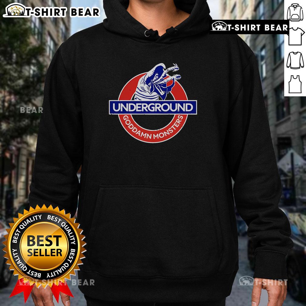 Top Underground God Damn Monsters hoodie featuring vibrant graphic design, perfect for fans of bold streetwear fashion.