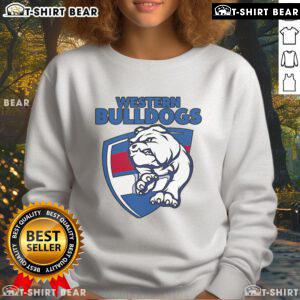 Top Western Bulldog football team sweatshirt featuring team colors and logo, perfect for fans and game day apparel.