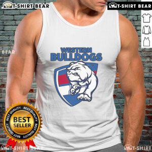 Top Western Bulldog football team tank top featuring team colors and logo, perfect for game day and fans.