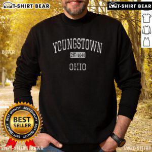 Vintage sweatshirt featuring 'Top Youngstown Ohio OH Est 1848' design, perfect for locals and nostalgia lovers.