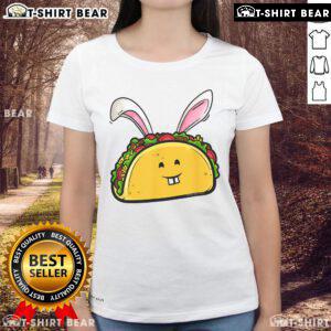 Awesome Easter taco with bunny ears on a festive tee for taco lovers celebrating Easter.