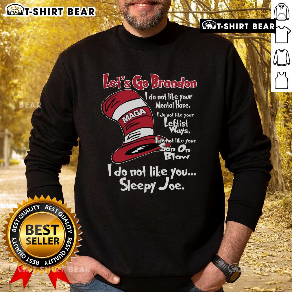 Good Let's Go Brandon MAGA sweatshirt featuring bold text and a patriotic design, perfect for political rallies and casual wear.