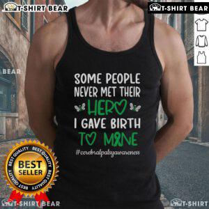 Cerebral Palsy Mom wearing a 'Cerebral Palsy Warrior' tank top, showcasing strength and support for CP fighters.