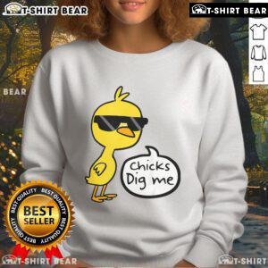 Happy Easter yellow chick sweatshirt featuring cute Easter chicks design, perfect for celebrating the holiday in style.
