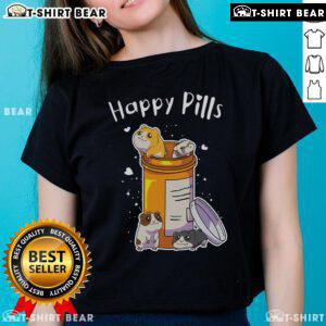 Cute anime ladies with guinea pigs and pills on a stylish tee, perfect for animal lovers and anime fans.