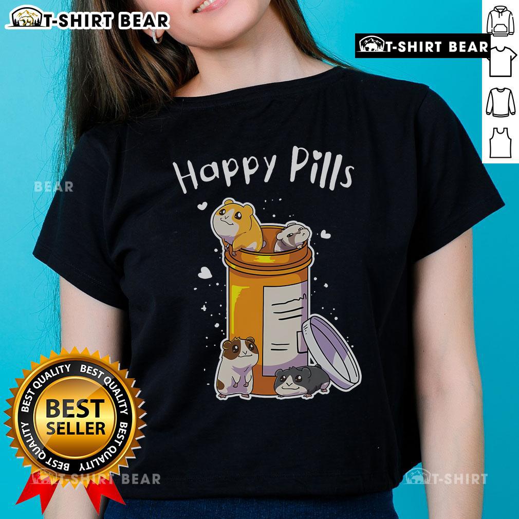 Cute anime ladies with guinea pigs and pills on a stylish tee, perfect for animal lovers and anime fans.
