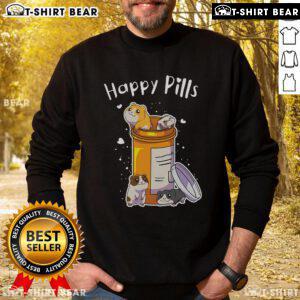 Cozy anime sweatshirt featuring cute guinea pigs and colorful pills design, perfect for animal lovers and anime fans.