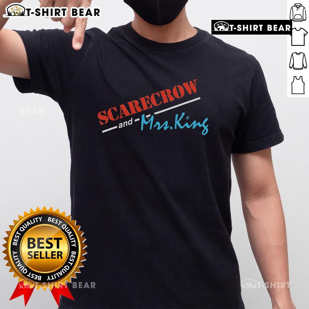 Nice Scarecrow And Mrs King T-Shirt featuring a colorful design of the iconic duo, perfect for fans of the classic series.