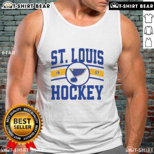 St. Louis Blues hockey logo from 1967 on a stylish tank top, perfect for fans and summer sportswear.