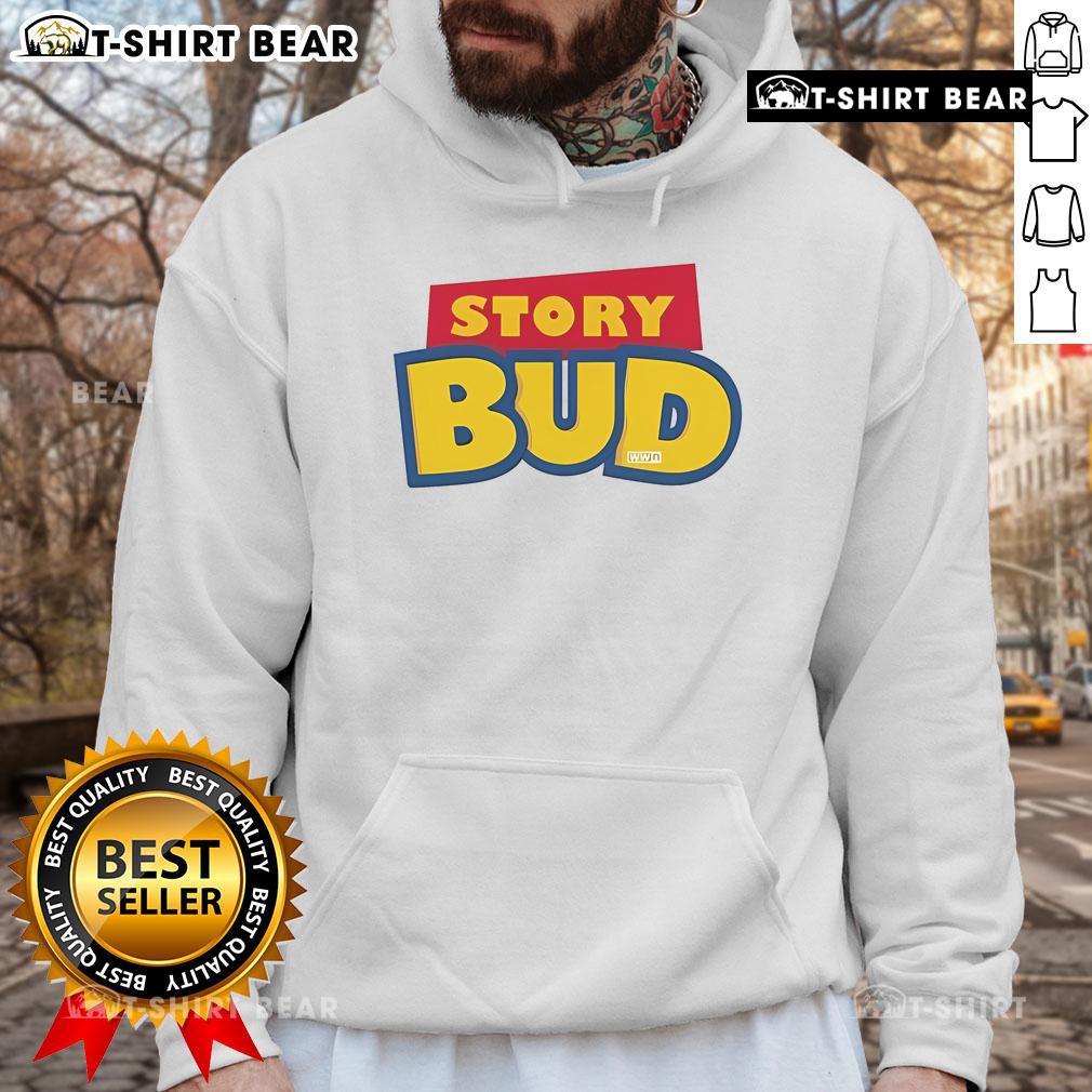 Cozy Nice Story Bud Hoodie featuring a playful design, perfect for casual wear and expressing your unique style.