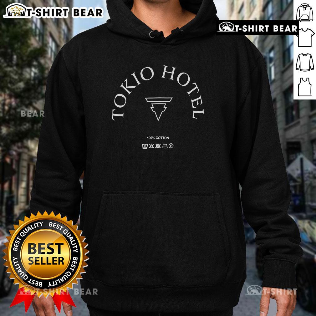 Nice Tokio Hotel 100% Cotton Hoodie in black, featuring a stylish logo design and comfortable fit for fans.