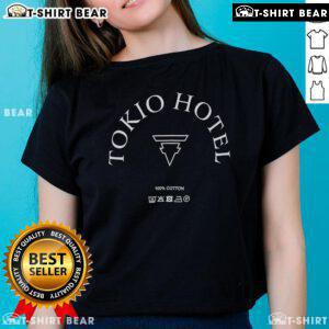 Alt Text: Nice Tokio Hotel 100% Cotton Ladies Tee featuring stylish design for comfortable casual wear.