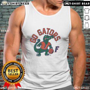 Official Albert Go Gators Florida Basketball tank top featuring vibrant colors and team logo for fans and athletes.
