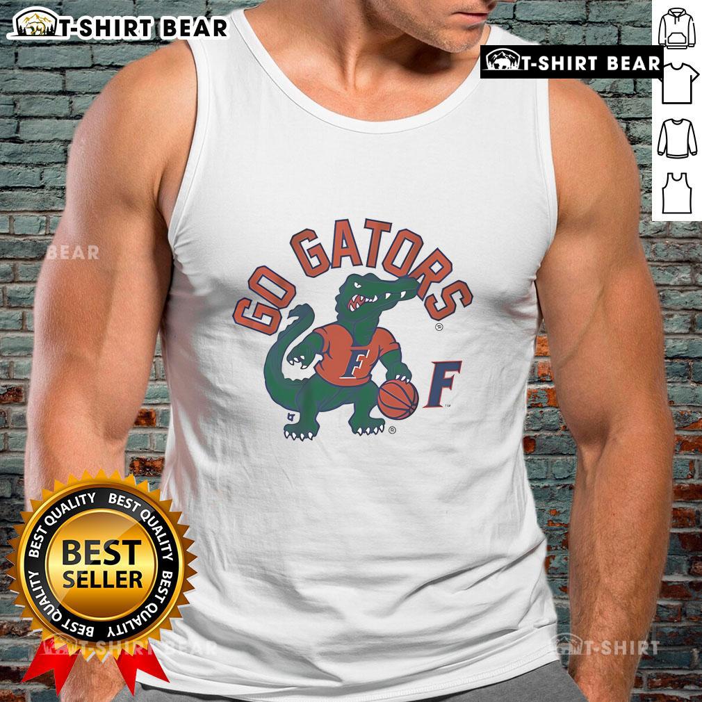 Official Albert Go Gators Florida Basketball tank top featuring vibrant colors and team logo for fans and athletes.