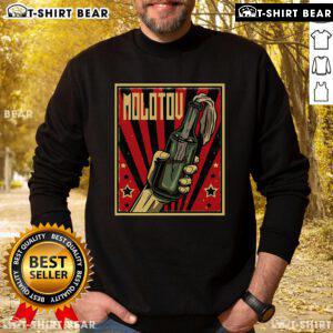 Alt Text: Official Anarchy Molotov Cocktail Revolution Rage Sweatshirt featuring bold graphics and a modern streetwear style.