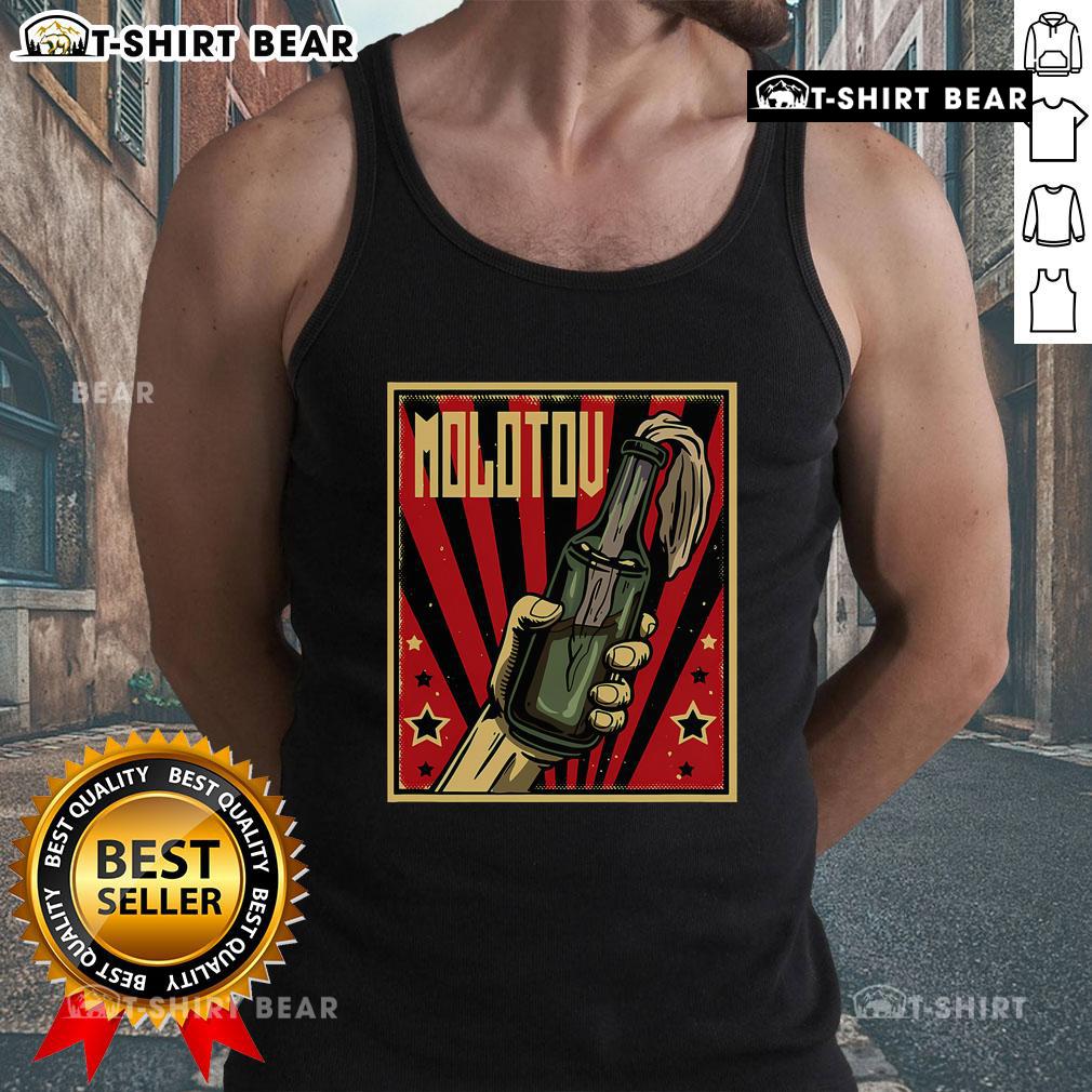 Official Anarchy Molotov Cocktail Revolution Rage Tank Top featuring bold graphics and a rebellious design for statement wear.