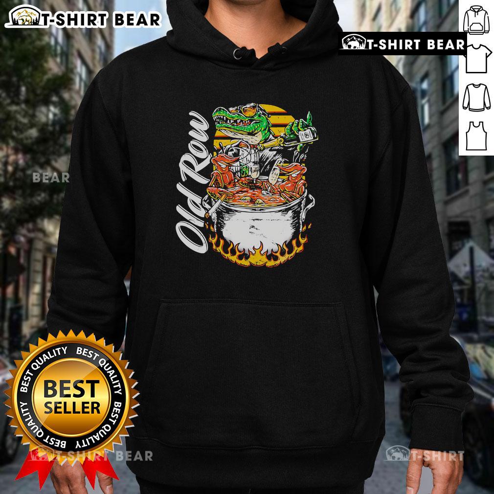 Official Cajun Hot Tub Old Row Hoodie design featuring vibrant colors and cozy style for casual wear.