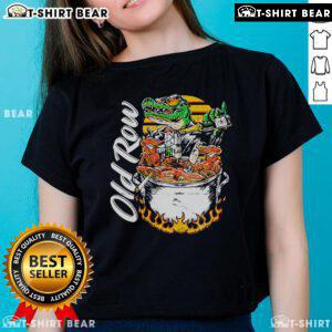 Official Cajun Hot Tub Old Row Ladies Tee featuring vibrant design and comfortable fit for stylish outdoor wear.