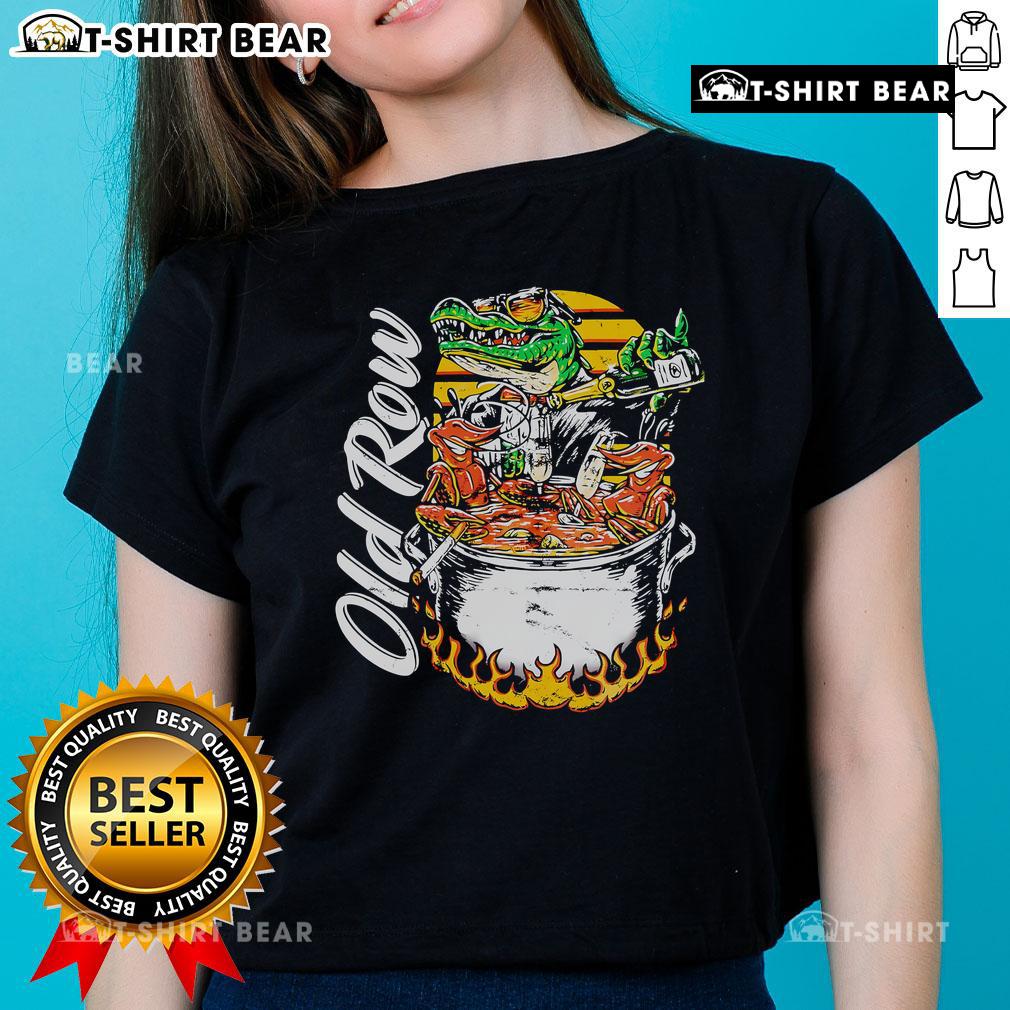 Official Cajun Hot Tub Old Row Ladies Tee featuring vibrant design and comfortable fit for stylish outdoor wear.