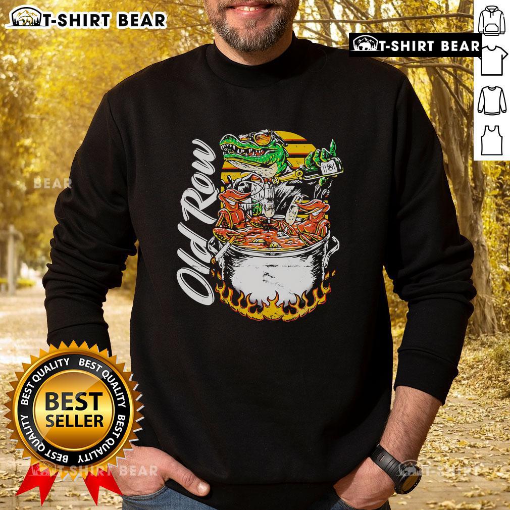 Official Cajun Hot Tub Old Row sweatshirt featuring a cozy design, perfect for casual outings and lounging.