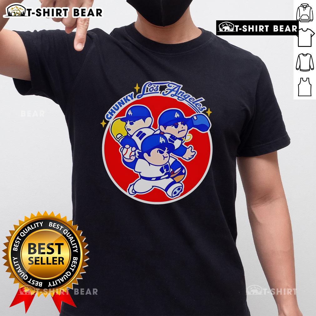 Alt Text: Official Chunky Chunkytani Bullpen T-Shirt featuring vibrant design and comfortable fit for fans and casual wear.