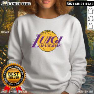 Alt Text: Official LA Luigi's Mangione logo sweatshirt featuring a stylish design and vibrant colors, perfect for fans and casual wear.