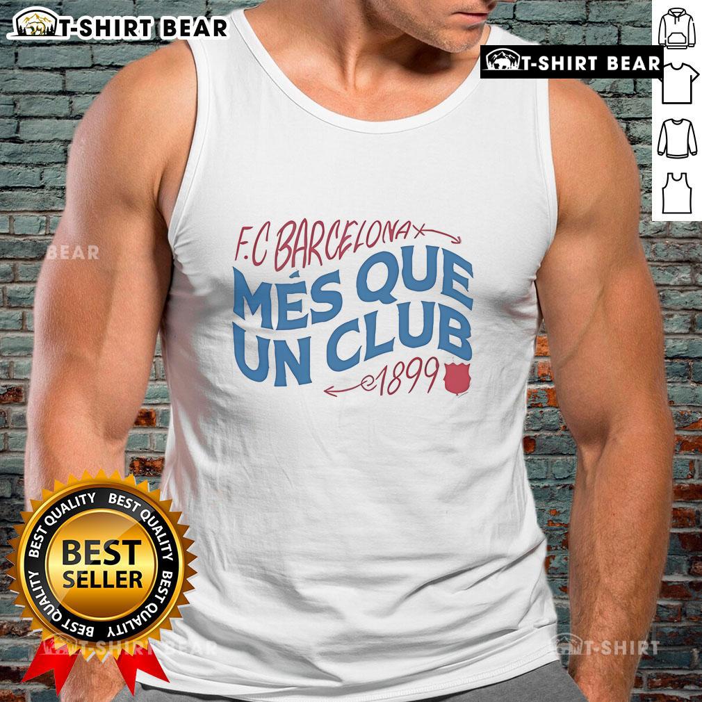 Alt Text: Official Lamine Yamal FC Barcelona Mes Que Un Club 1899 tank top showcasing vibrant team colors and logo.