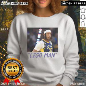 Alt Text: Official Lego Man Myles Turner sweatshirt featuring vibrant colors and unique design for basketball fans.