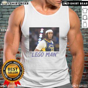 Alt Text: Official Lego Man Myles Turner tank top featuring vibrant colors and unique design for basketball fans.