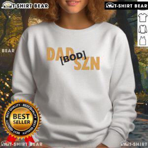 Official Nick Foles Dad Szn Bod Sweatshirt in black, featuring bold graphic print, perfect for fans and casual wear.