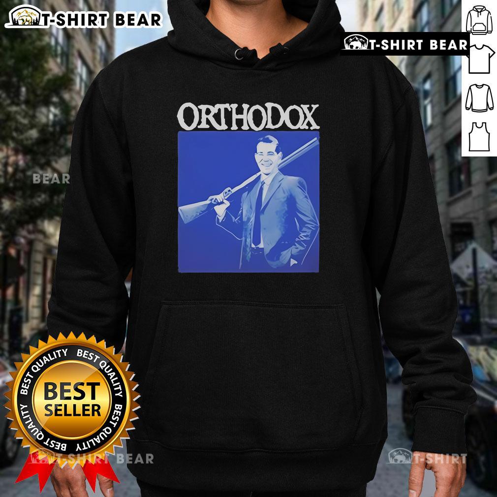 Official Orthodox Straight Edge Shotgun Hoodie featuring a bold design and comfortable fit, perfect for streetwear enthusiasts.