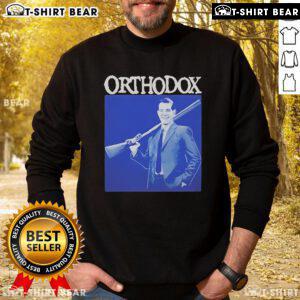 Official Orthodox Straight Edge Shotgun Sweatshirt featuring bold graphics and a stylish design for streetwear enthusiasts.